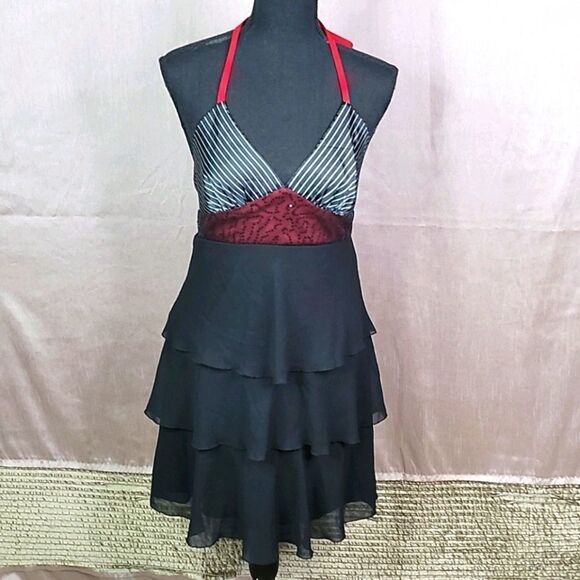 CHARLOTTE RUSSE Women's Sequined Striped Dress Med - Picture 1 of 8